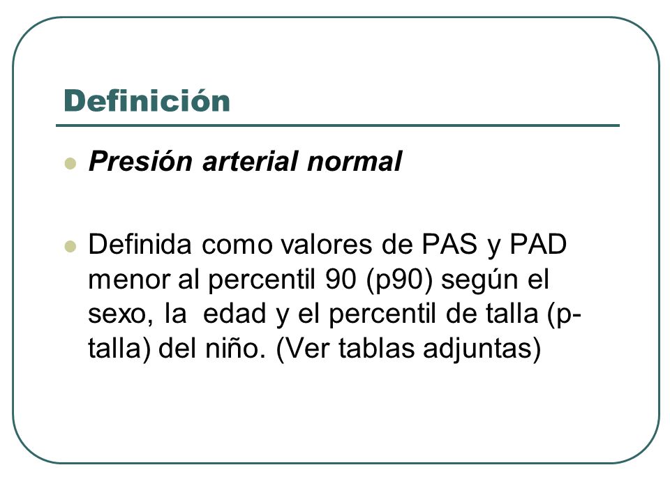 Rango normal de presión arterial de los niños Rango normal de presión arterial de los niños